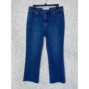 Soft Surroundings Straight Jeans Womens 10 Blue Denim Preppy Casual Stretch